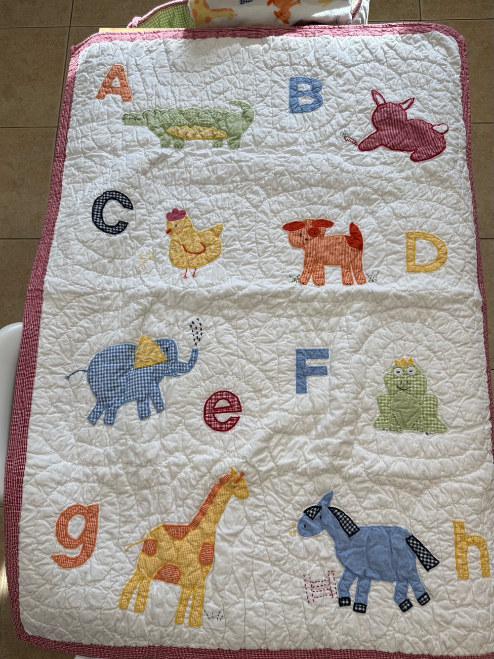 Pottery Barn Kids Alphabet Soup Nursery Crib/Toddler Bed Set (5 piece)